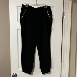 Maurices Black Joggers with Zippered Pockets